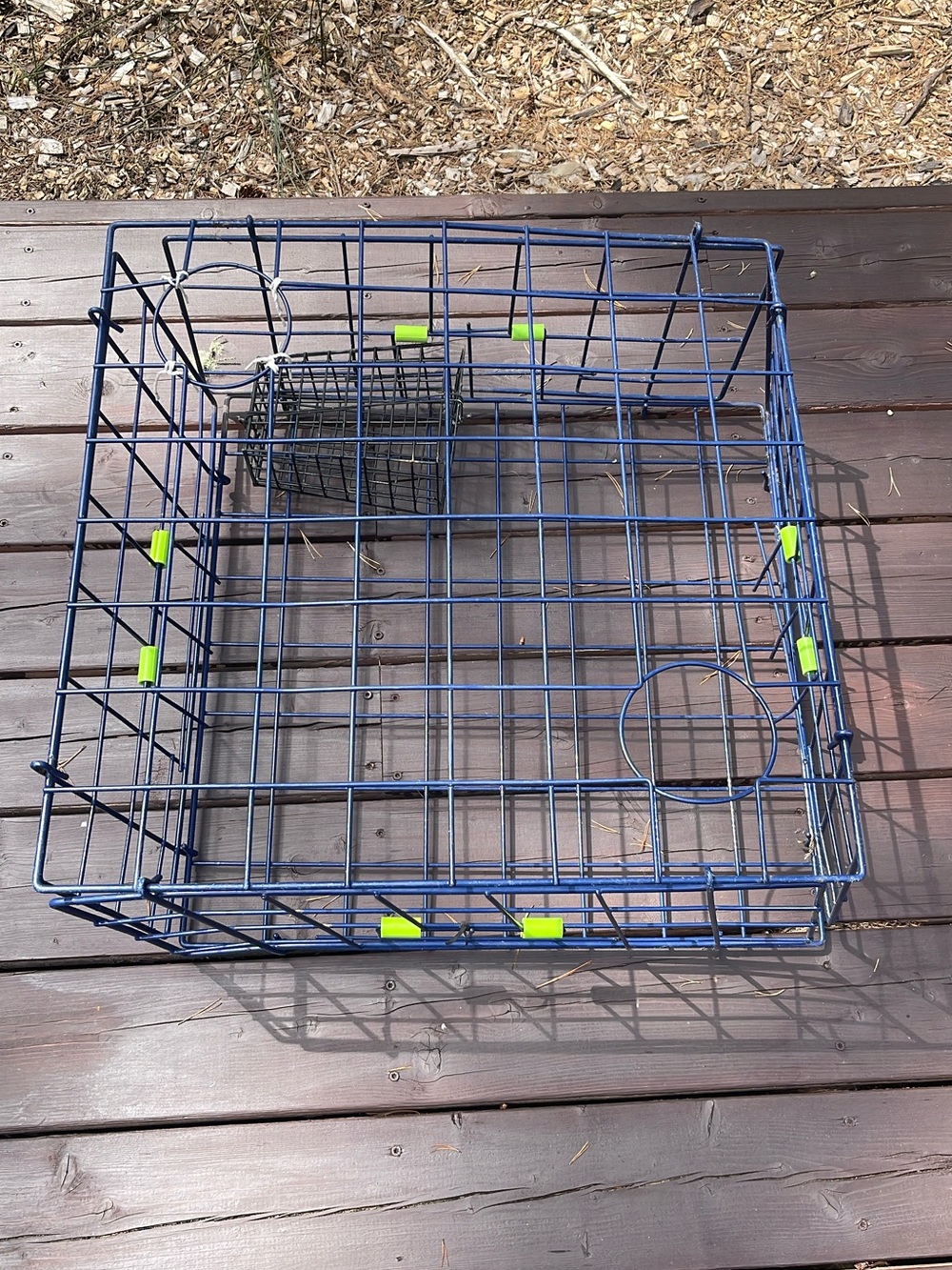 Crab pot Blue Storage Cage with bait cage